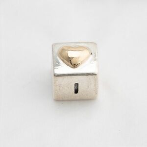 Pandora retired “I Love You” 14k gold heart charm